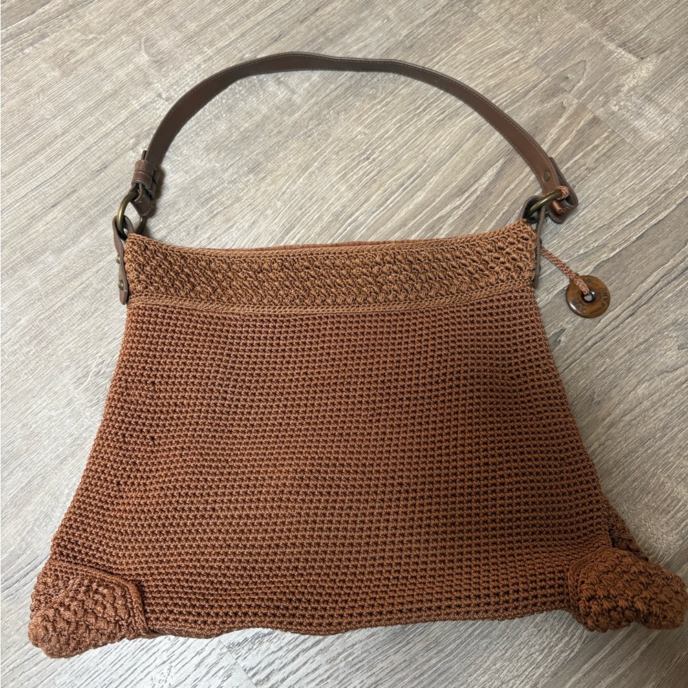 The Sak Pink Label Vintage Crochet Knit Shoulder Bag